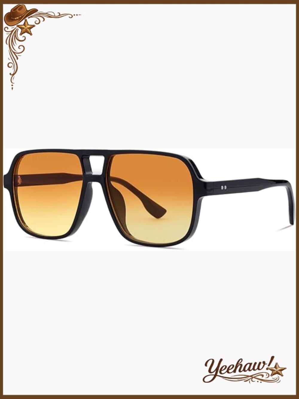 Retro Square 70s Aviator Sunglasses UV400 Unisex